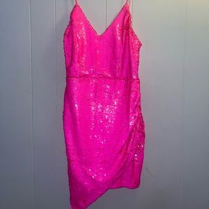 Pink sequin dress